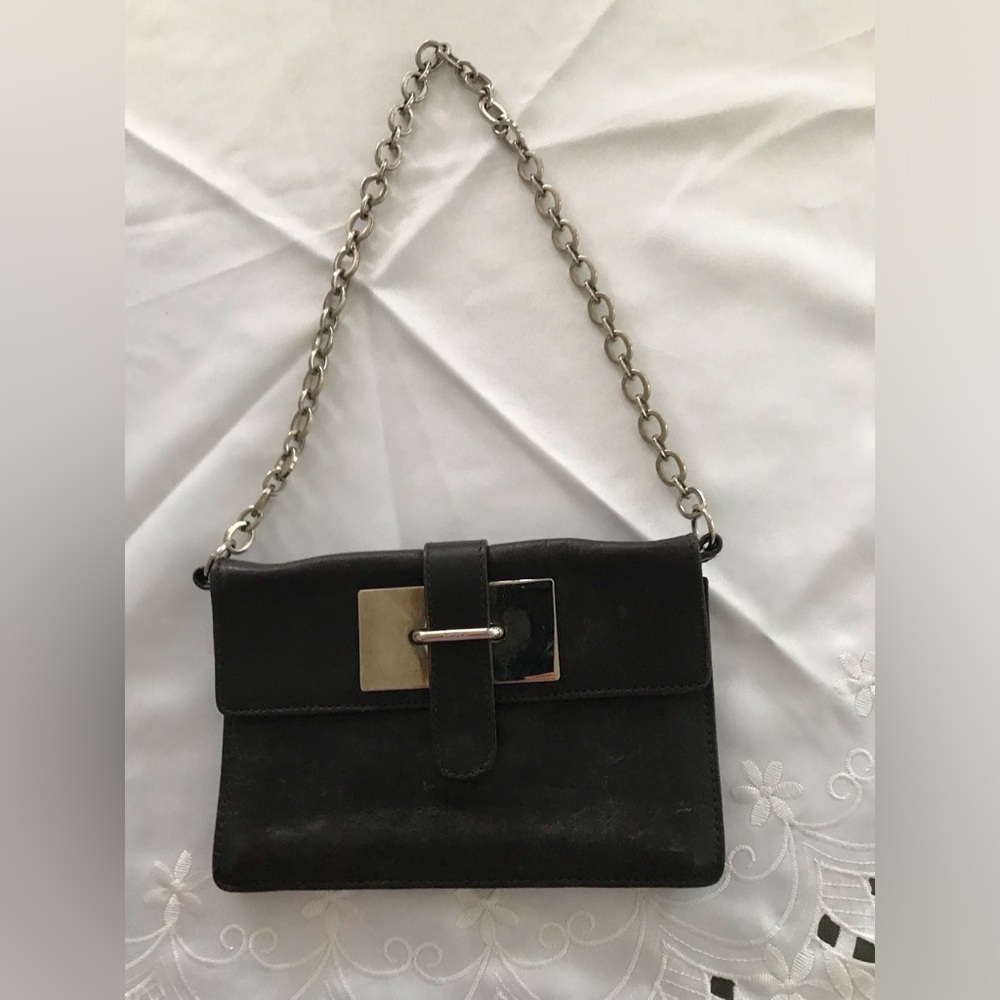 Furla  vintage leather mini bag w/ chain